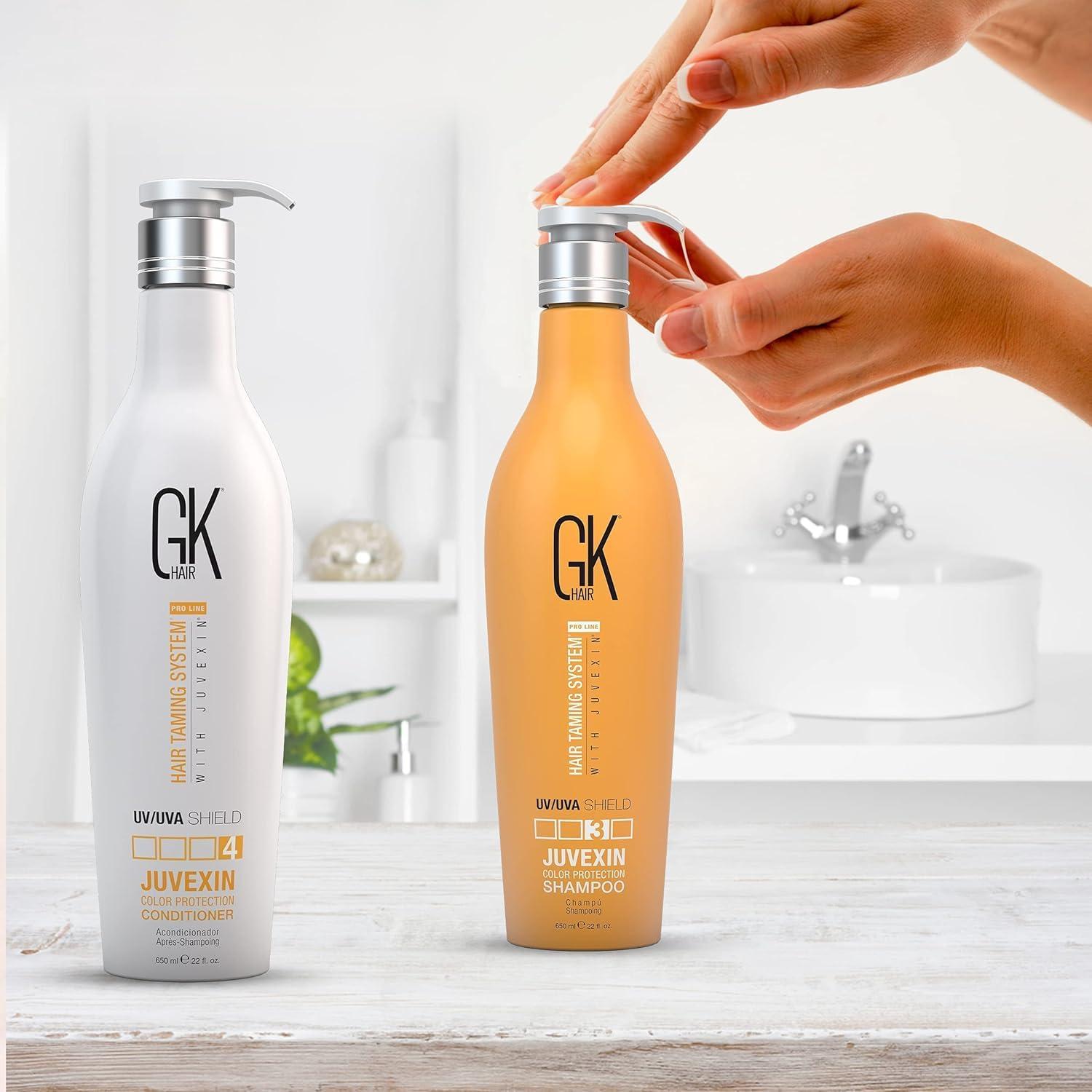 image:imageGK HAIR Global Keratin Shield Shampoo and Conditioner 650ml22oz ThermalStyleHer 100ml34oz Leave in Conditioner Cream 130ml