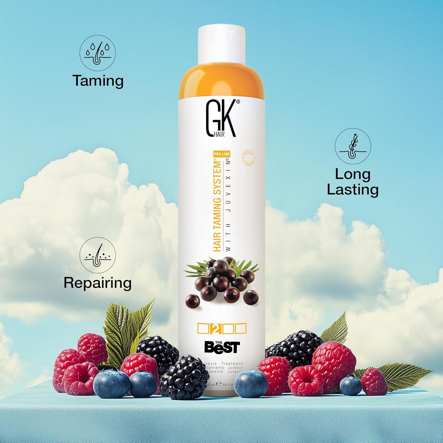 image:imageGK HAIR Global Keratin The Best ACAI 338 Fl Oz1000ml Smoothing Keratin Hair Treatment Professional Brazilian Complex Blowout Straightening For Silky Smooth amp Frizz Free HairACAI 300ml