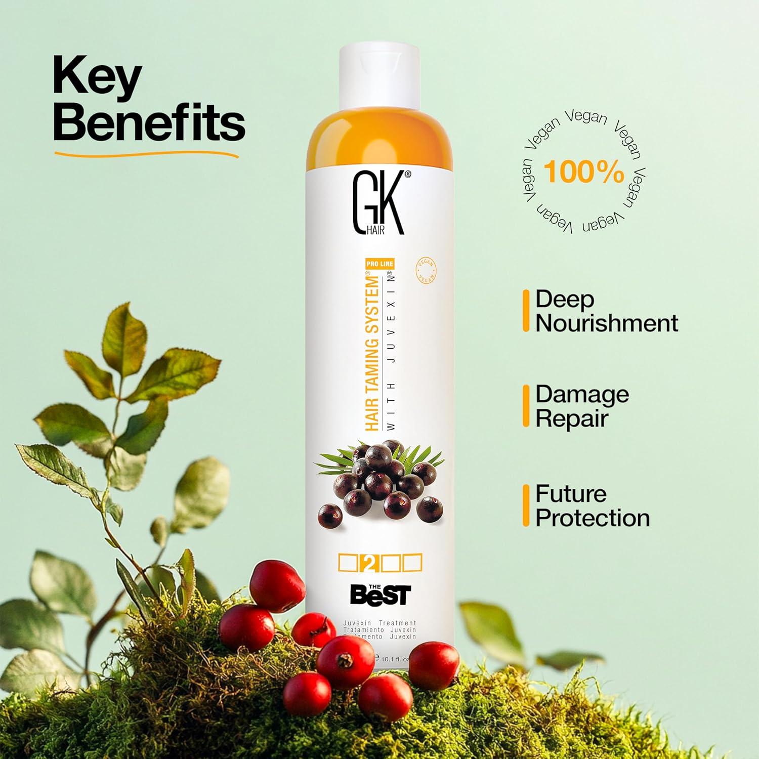 image:imageGK HAIR Global Keratin The Best ACAI 338 Fl Oz1000ml Smoothing Keratin Hair Treatment Professional Brazilian Complex Blowout Straightening For Silky Smooth amp Frizz Free HairACAI 300ml