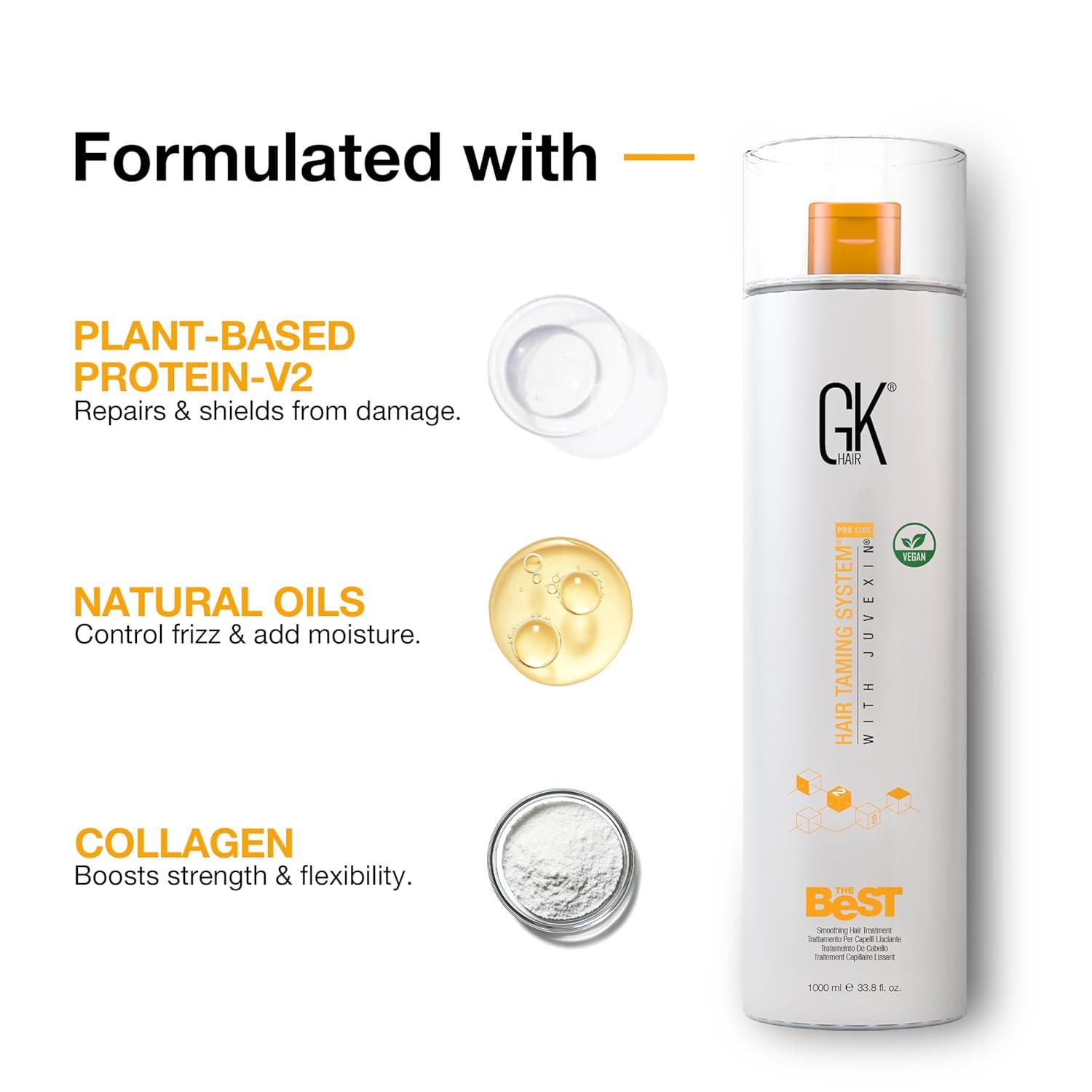 image:imageGK HAIR Global Keratin The Best ACAI 338 Fl Oz1000ml Smoothing Keratin Hair Treatment Professional Brazilian Complex Blowout Straightening For Silky Smooth amp Frizz Free Hair1000ml