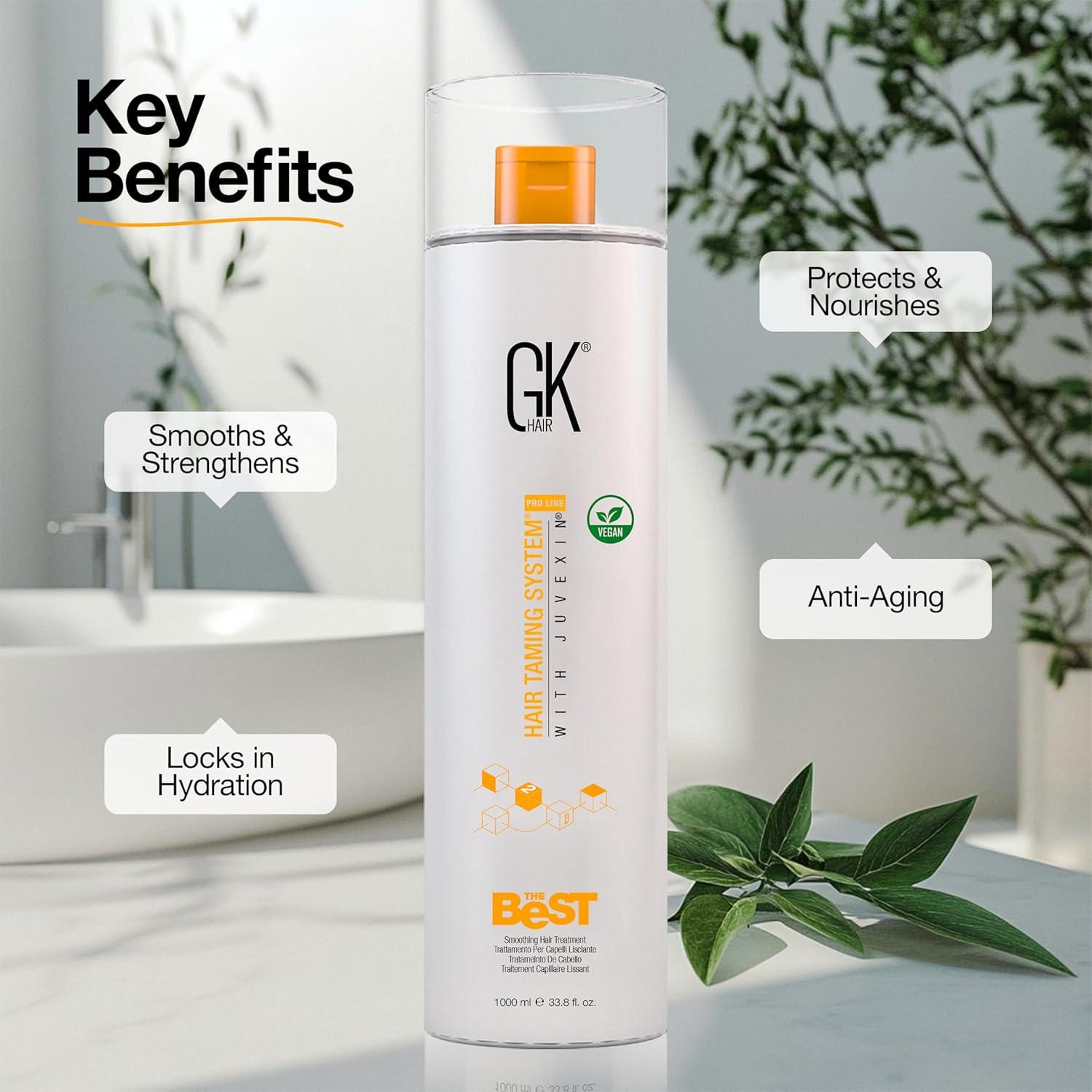 image:imageGK HAIR Global Keratin The Best ACAI 338 Fl Oz1000ml Smoothing Keratin Hair Treatment Professional Brazilian Complex Blowout Straightening For Silky Smooth amp Frizz Free Hair1000ml