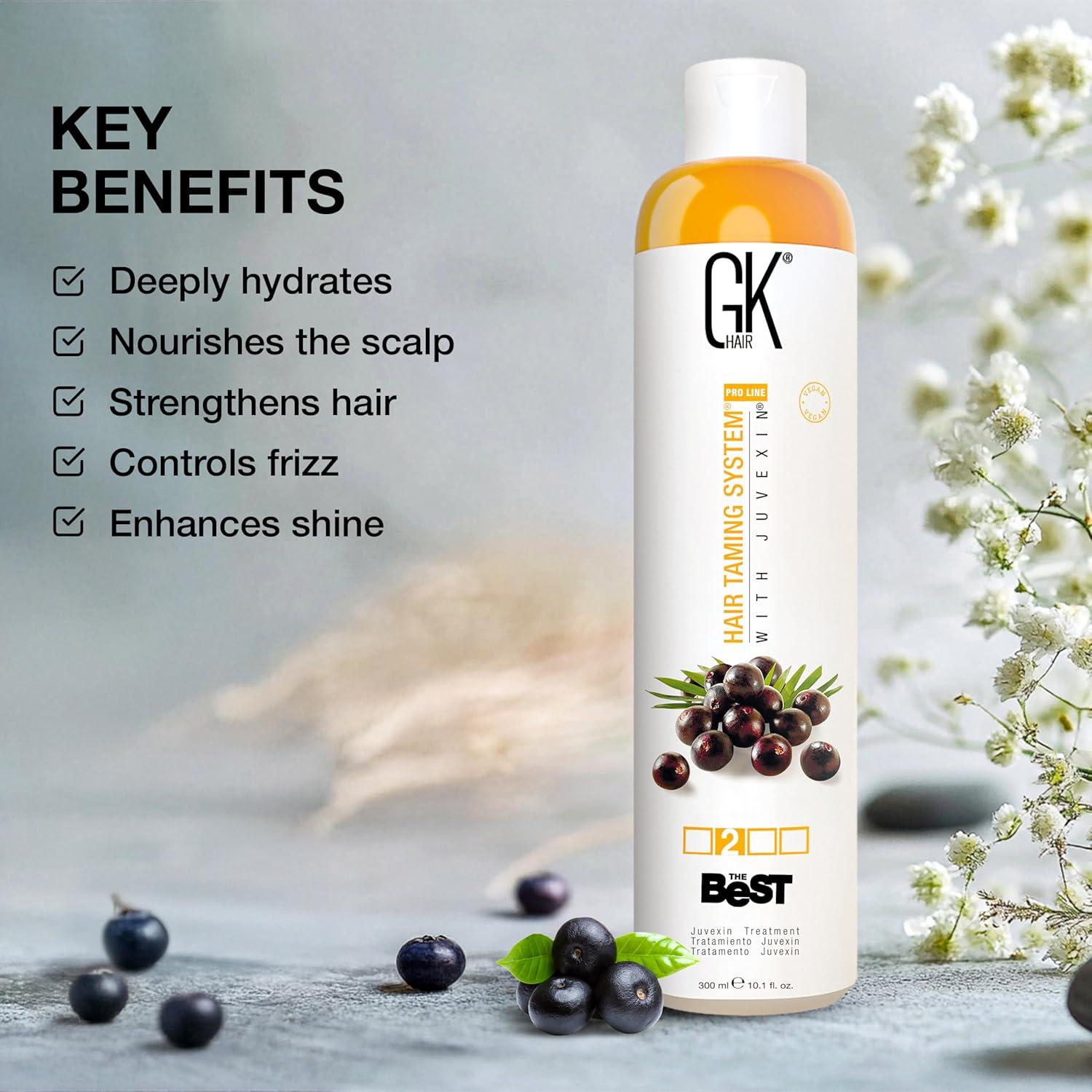 image:imageGK HAIR Global Keratin The Best ACAI 338 Fl Oz1000ml Smoothing Keratin Hair Treatment Professional Brazilian Complex Blowout Straightening For Silky Smooth amp Frizz Free HairACAI 300ml