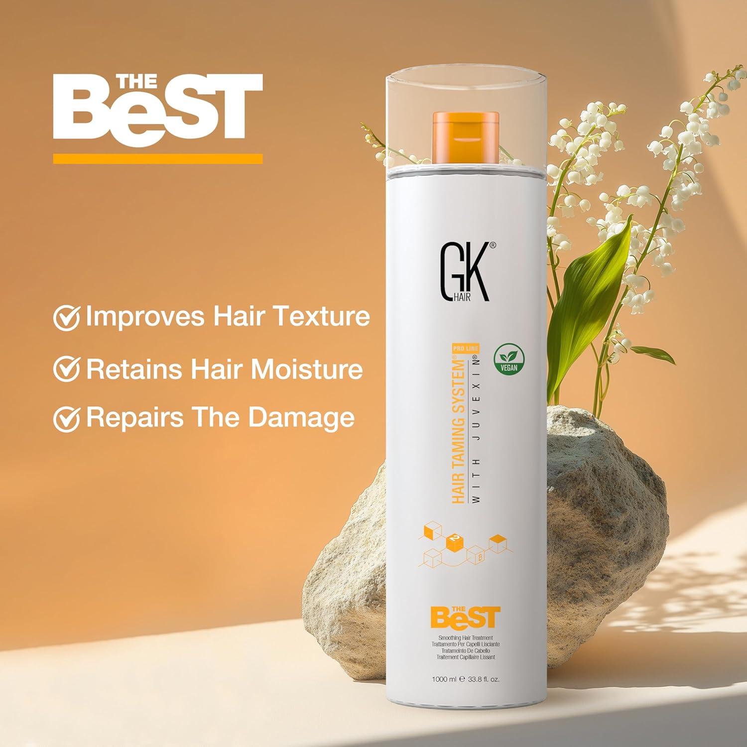 image:imageGK HAIR Global Keratin The Best ACAI 338 Fl Oz1000ml Smoothing Keratin Hair Treatment Professional Brazilian Complex Blowout Straightening For Silky Smooth amp Frizz Free Hair1000ml