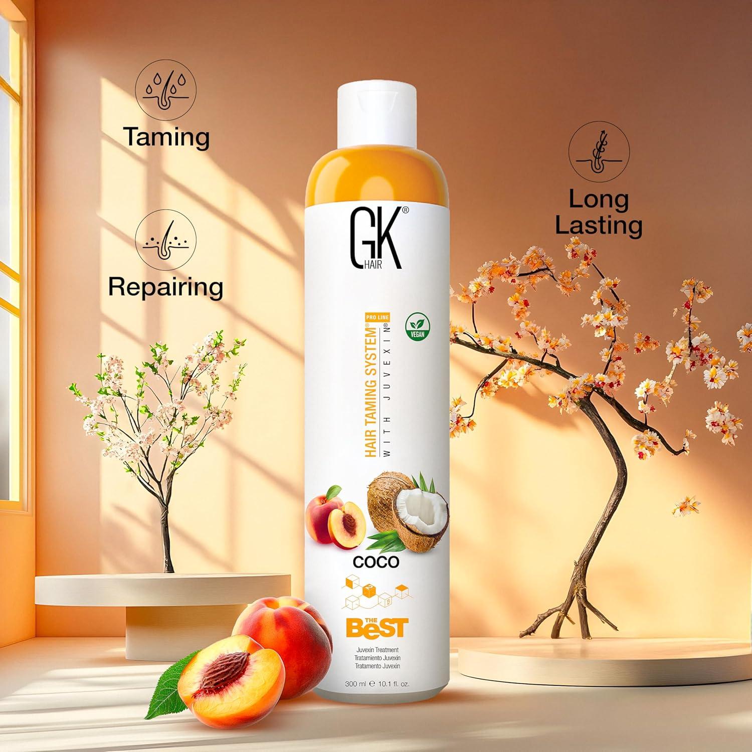 image:imageGK HAIR Global Keratin The Best ACAI 338 Fl Oz1000ml Smoothing Keratin Hair Treatment Professional Brazilian Complex Blowout Straightening For Silky Smooth amp Frizz Free HairThe Best COCO 300ml
