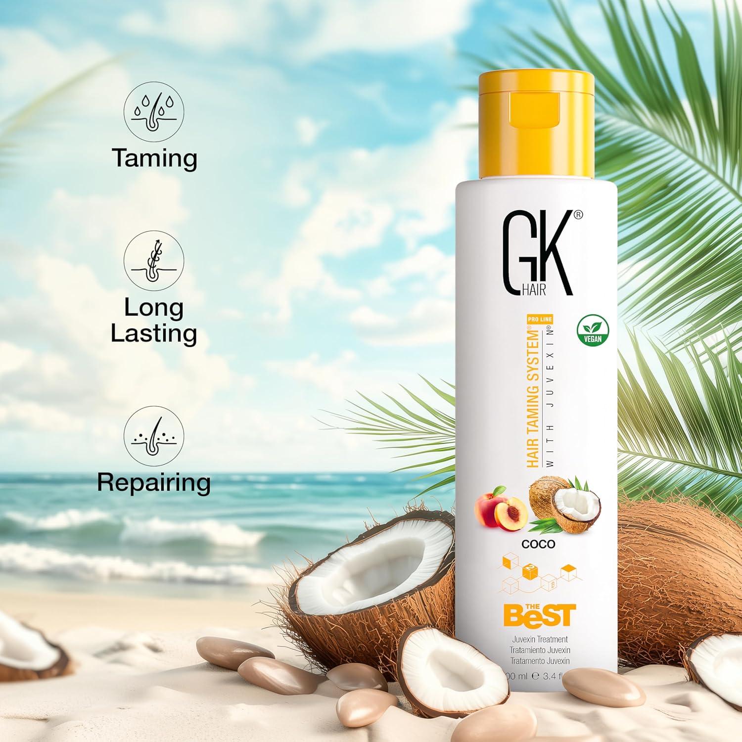 image:imageGK HAIR Global Keratin The Best ACAI 338 Fl Oz1000ml Smoothing Keratin Hair Treatment Professional Brazilian Complex Blowout Straightening For Silky Smooth amp Frizz Free HairThe Best COCO 100ml