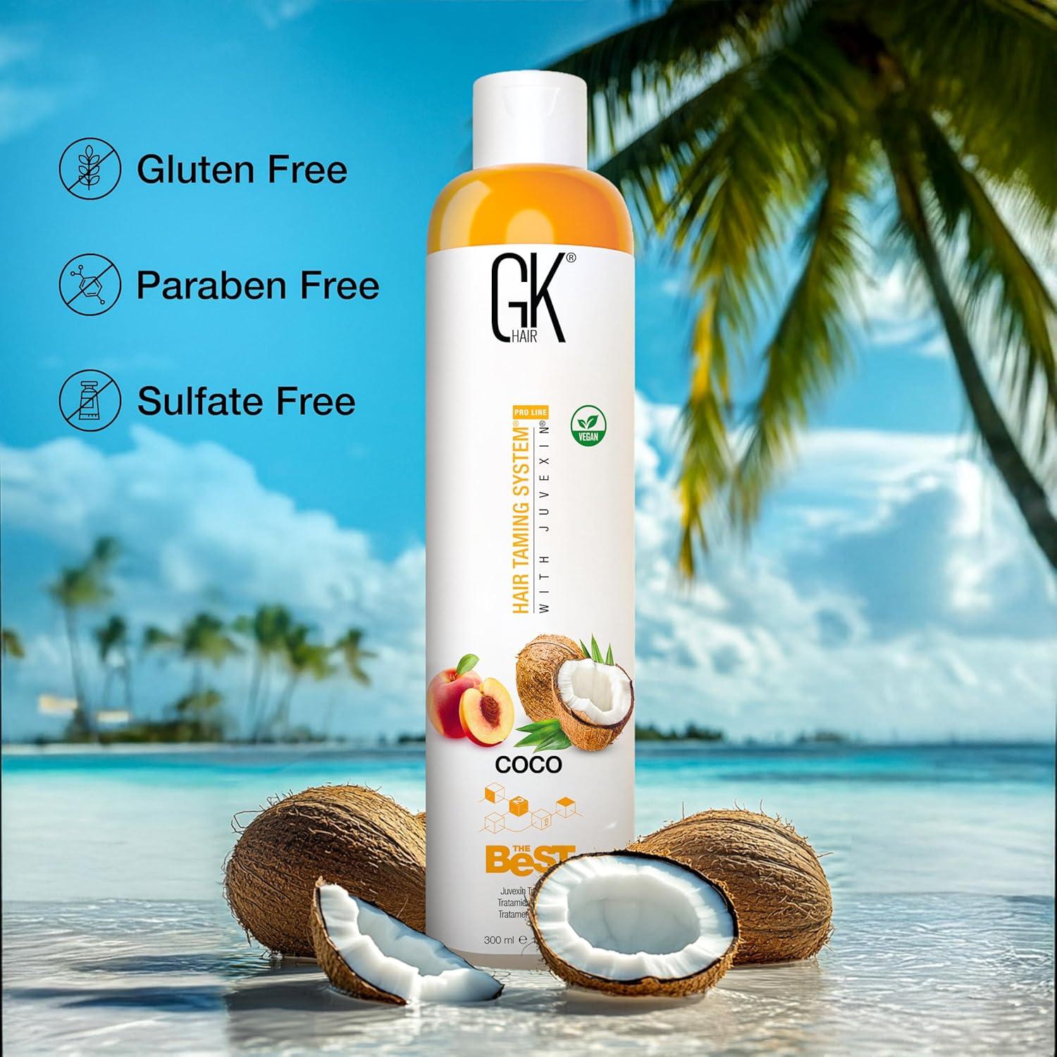 image:imageGK HAIR Global Keratin The Best ACAI 338 Fl Oz1000ml Smoothing Keratin Hair Treatment Professional Brazilian Complex Blowout Straightening For Silky Smooth amp Frizz Free HairThe Best COCO 300ml