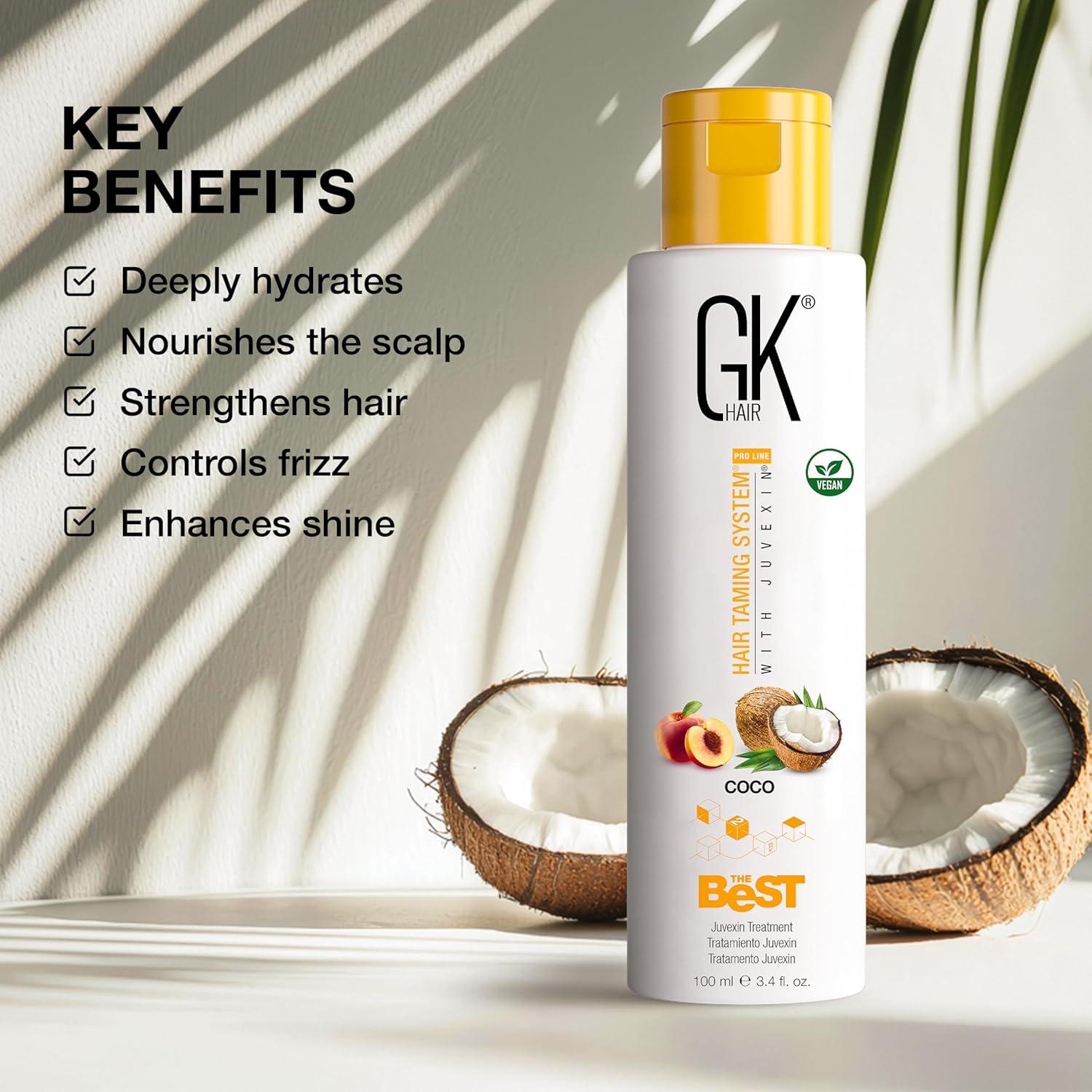 image:imageGK HAIR Global Keratin The Best ACAI 338 Fl Oz1000ml Smoothing Keratin Hair Treatment Professional Brazilian Complex Blowout Straightening For Silky Smooth amp Frizz Free HairThe Best COCO 100ml