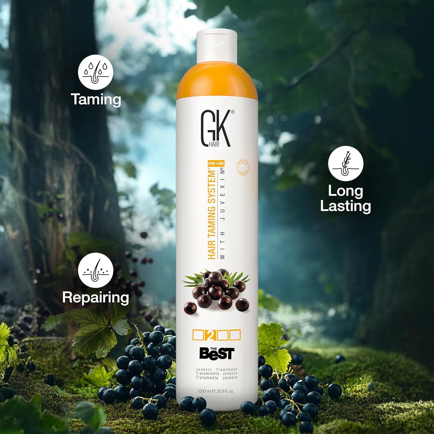 image:imageGK HAIR Global Keratin The Best ACAI 338 Fl Oz1000ml Smoothing Keratin Hair Treatment Professional Brazilian Complex Blowout Straightening For Silky Smooth amp Frizz Free HairThe Best ACAI 1000ml