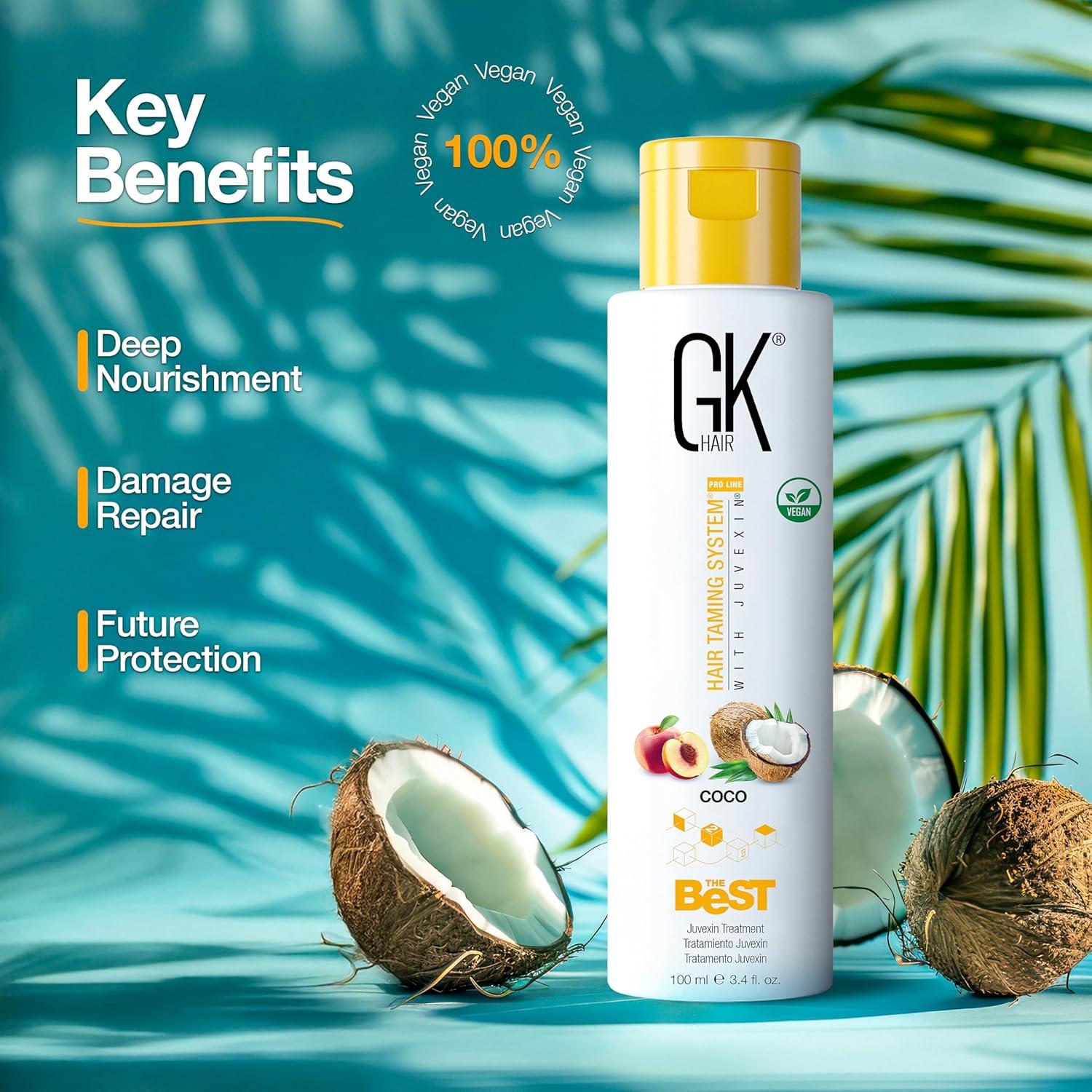 image:imageGK HAIR Global Keratin The Best ACAI 338 Fl Oz1000ml Smoothing Keratin Hair Treatment Professional Brazilian Complex Blowout Straightening For Silky Smooth amp Frizz Free HairThe Best COCO 100ml