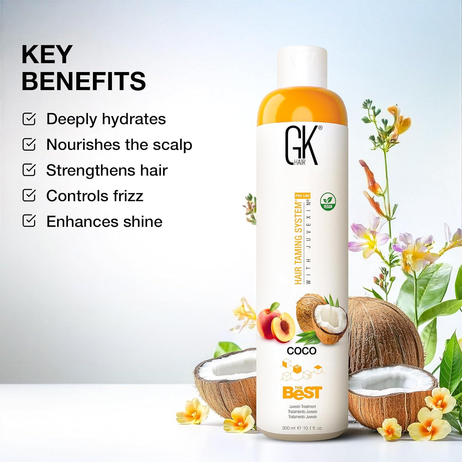 image:imageGK HAIR Global Keratin The Best ACAI 338 Fl Oz1000ml Smoothing Keratin Hair Treatment Professional Brazilian Complex Blowout Straightening For Silky Smooth amp Frizz Free HairThe Best COCO 300ml