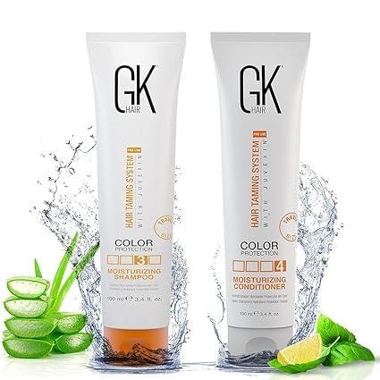 image:imageGK HAIR Global Keratin The Best Professional Hair 300ml101 Fl Oz I Organic Argan Oil Hair Serum 10ml I Moisturizing Shampoo and Conditioner Set 100ml