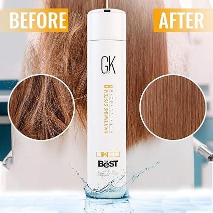 image:imageGK HAIR Global Keratin The Best Professional Hair 300ml101 Fl Oz I Organic Argan Oil Hair Serum 10ml I Moisturizing Shampoo and Conditioner Set 100ml