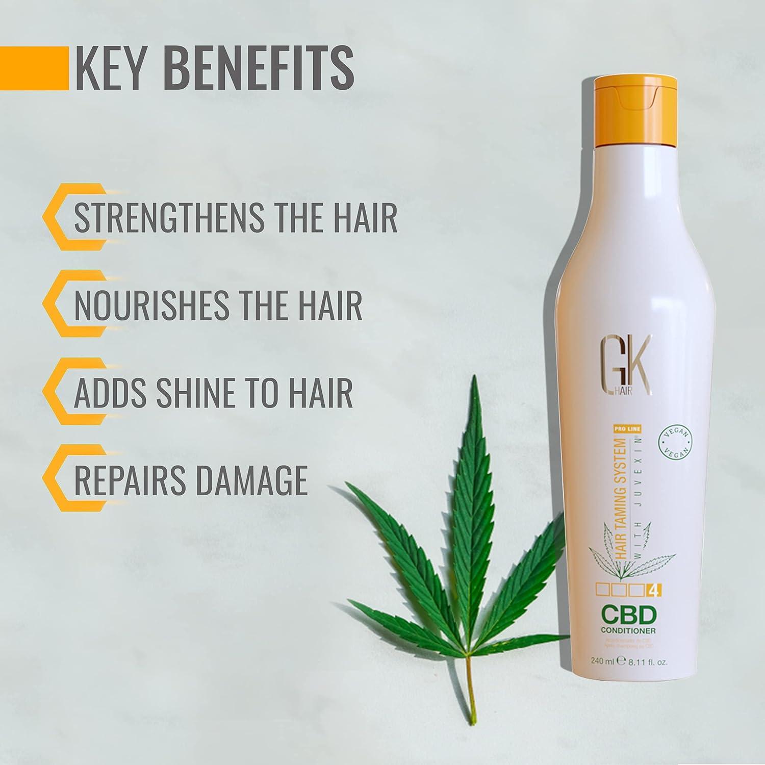 image:imageGK HAIR Hemp Shampoo Hydrating Strengthening Color Treated Damaged Repair Provides Nourishing amp Shine Natural Organic Vegan Sulfate Paraben Free ShampooConditioner