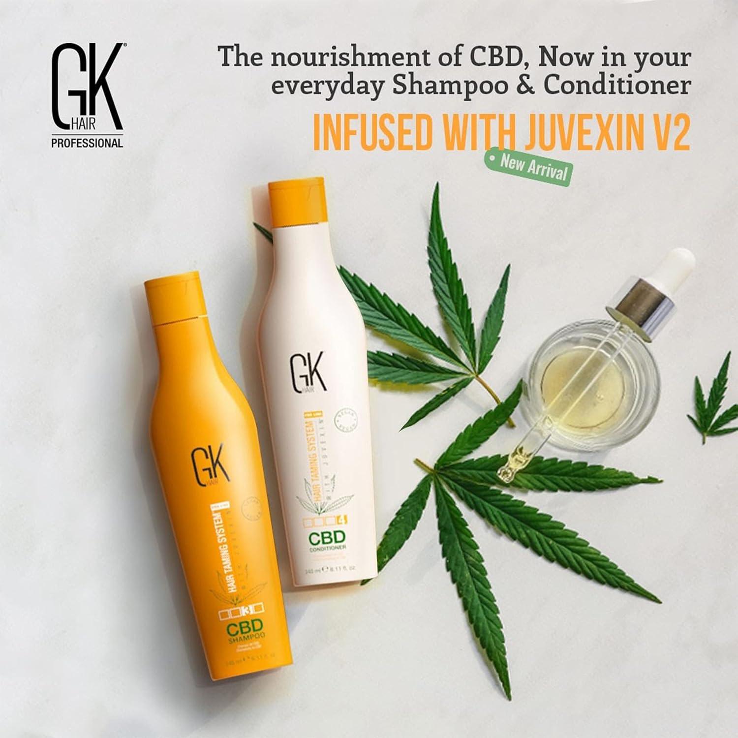 image:imageGK HAIR Hemp Shampoo Hydrating Strengthening Color Treated Damaged Repair Provides Nourishing amp Shine Natural Organic Vegan Sulfate Paraben Free ShampooDuo