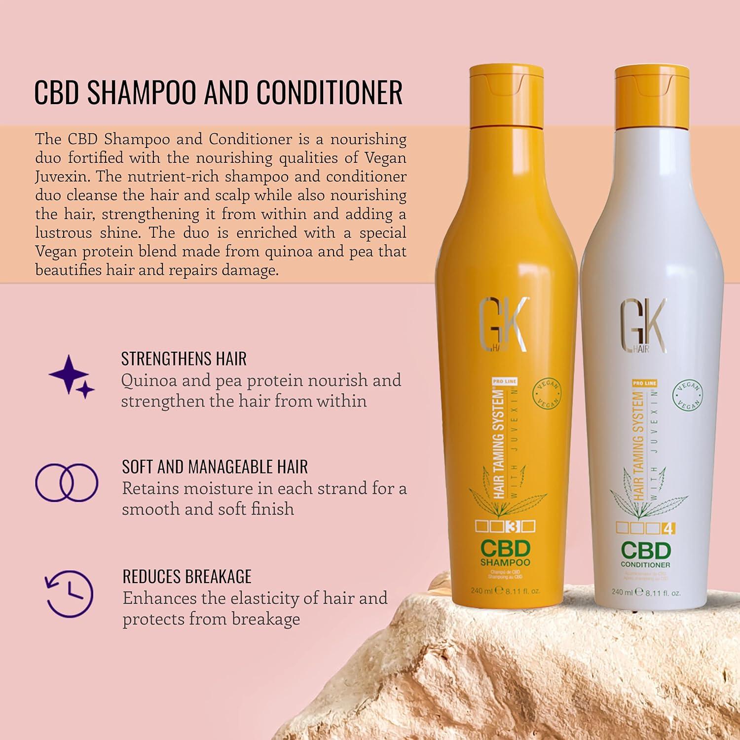 image:imageGK HAIR Hemp Shampoo Hydrating Strengthening Color Treated Damaged Repair Provides Nourishing amp Shine Natural Organic Vegan Sulfate Paraben Free ShampooDuo