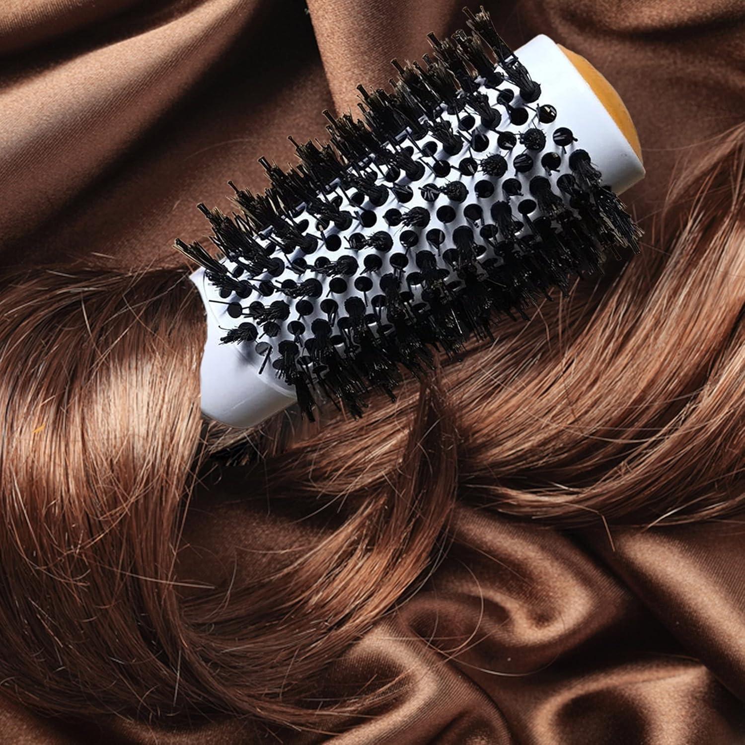 image:imageGK HAIR Leavein Spray Hair Detangler 4 Fl Oz Unisex and Thermal Round Hair Brush 43mm or Vent Brush Rubber Handle with Natural Bristles for Blow Drying Styling Curling Straightening
