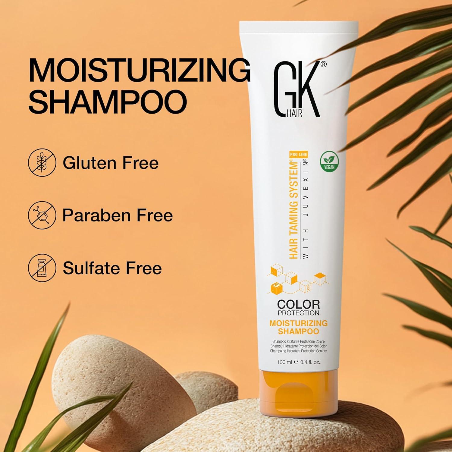 image:imageGK HAIR Moisturizing Shampoo for Color Treated Hair Sulfate amp Paraben Free Keratin Shampoo for Dry Damaged amp Frizzy Hair Hydrating Color Protection Formula 101 Fl Oz34 Fl Oz