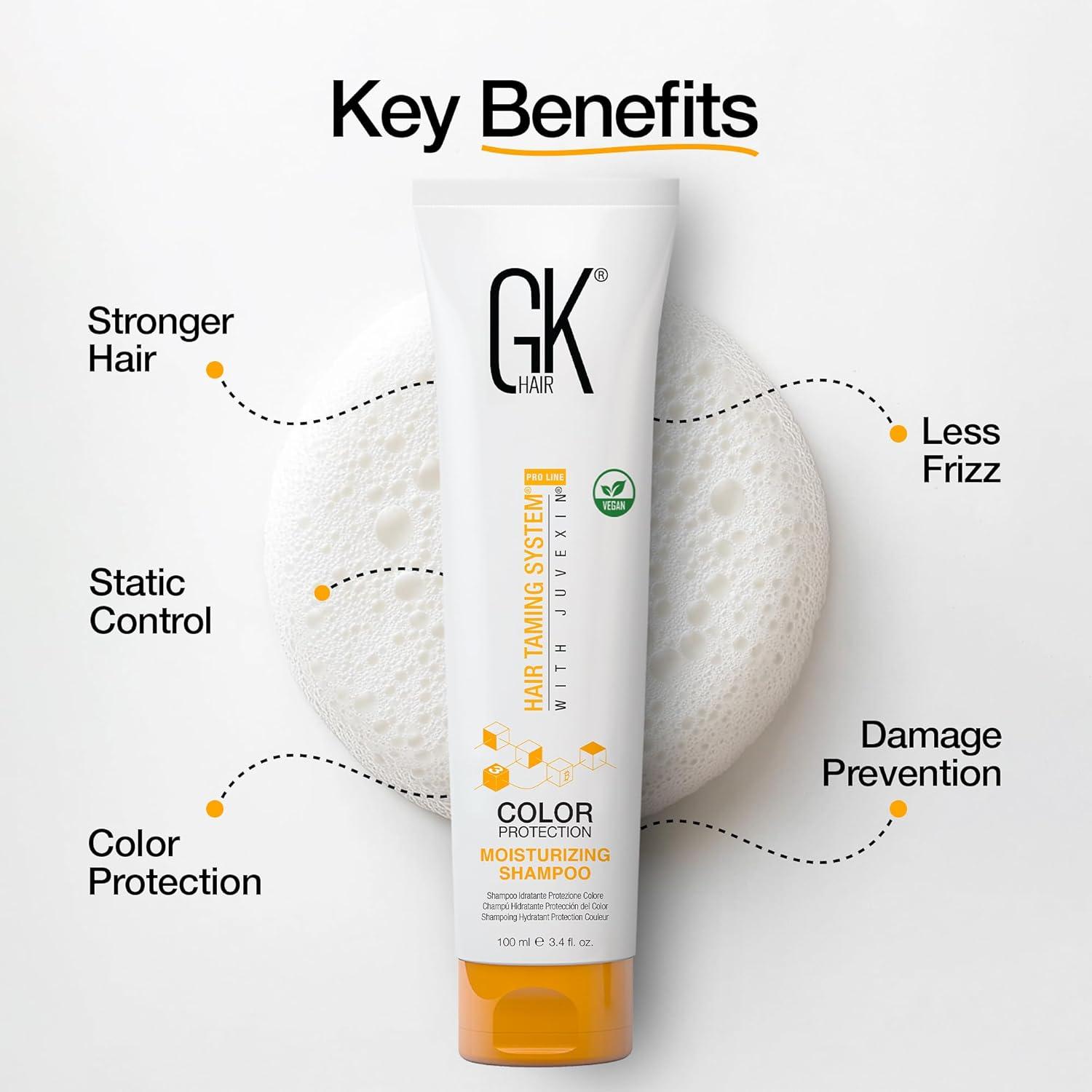 image:imageGK HAIR Moisturizing Shampoo for Color Treated Hair Sulfate amp Paraben Free Keratin Shampoo for Dry Damaged amp Frizzy Hair Hydrating Color Protection Formula 101 Fl Oz34 Fl Oz
