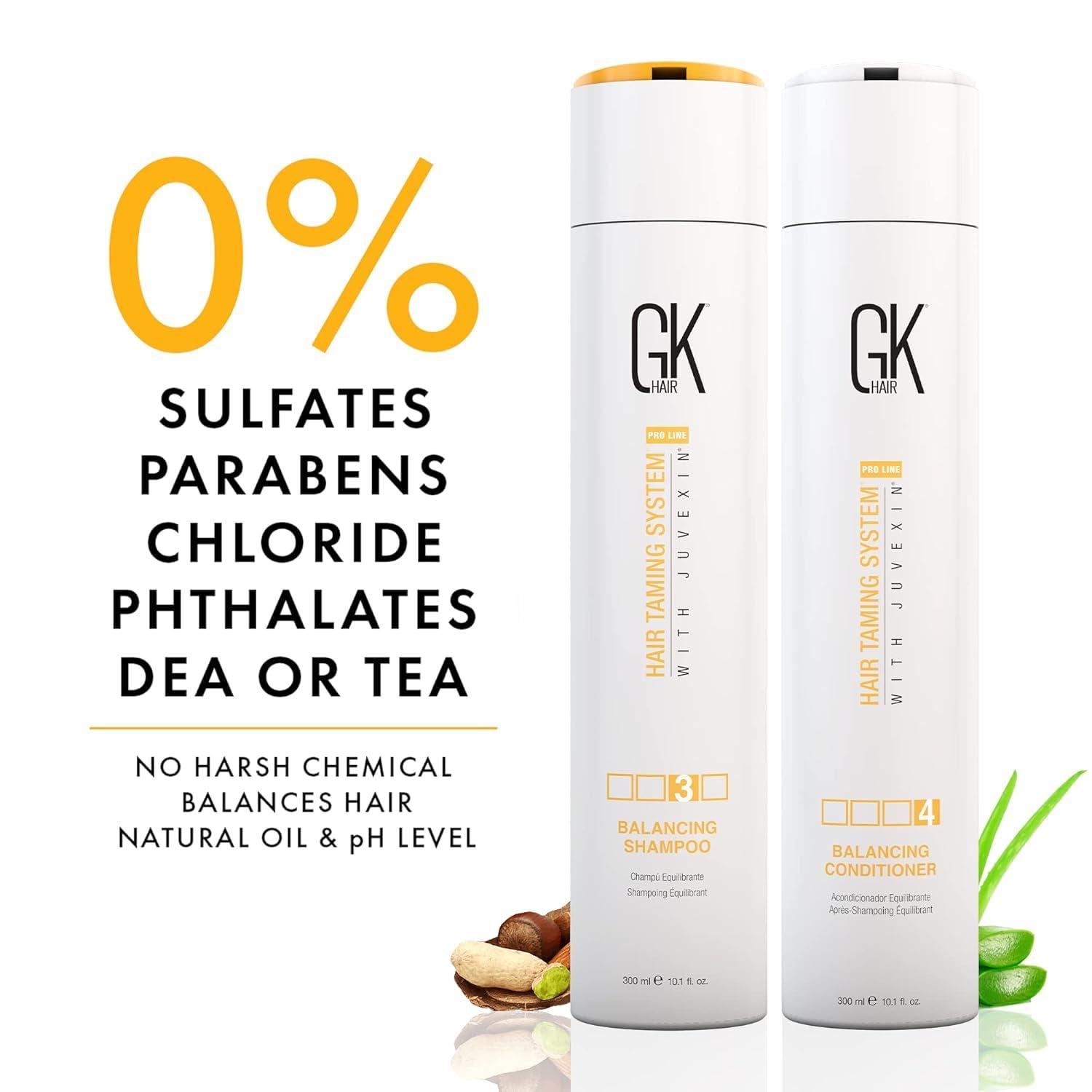 image:imageGK HAIR Natural Balancing Shampoo and Conditioner Combo Set with 100 Mini Organic Oil Serum for All Type of Hydrated Greasy Oily Dry and Damaged Hairs