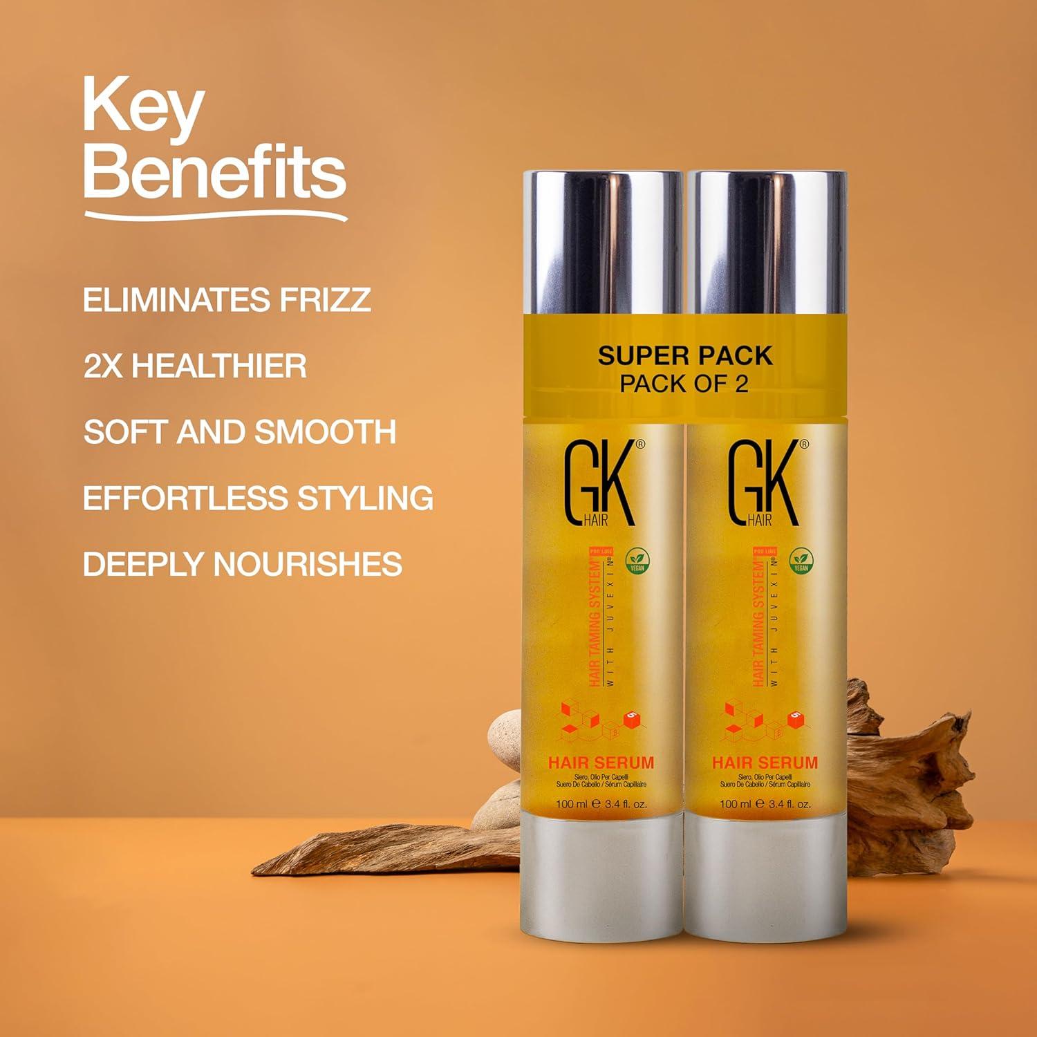 image:imageGK HAIR Oil Argan Oil Hair Serum For Frizzy And Damaged Hair Perfect For KeratinFrizzy Curly Dry amp Damaged endsAdds Shine and SmoothsParabenPhthalate and Sulfate Free 34 ozPack of 2 34 Fl Oz 100ml