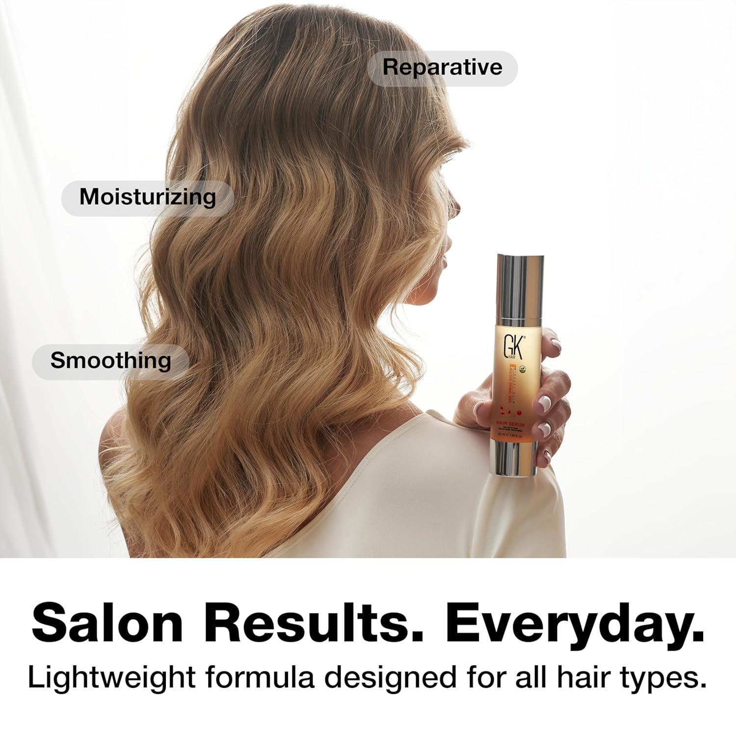 image:imageGK HAIR Oil Argan Oil Hair Serum For Frizzy And Damaged Hair Perfect For KeratinFrizzy Curly Dry amp Damaged endsAdds Shine and SmoothsParabenPhthalate and Sulfate Free 34 oz169 Fl Oz 50ml