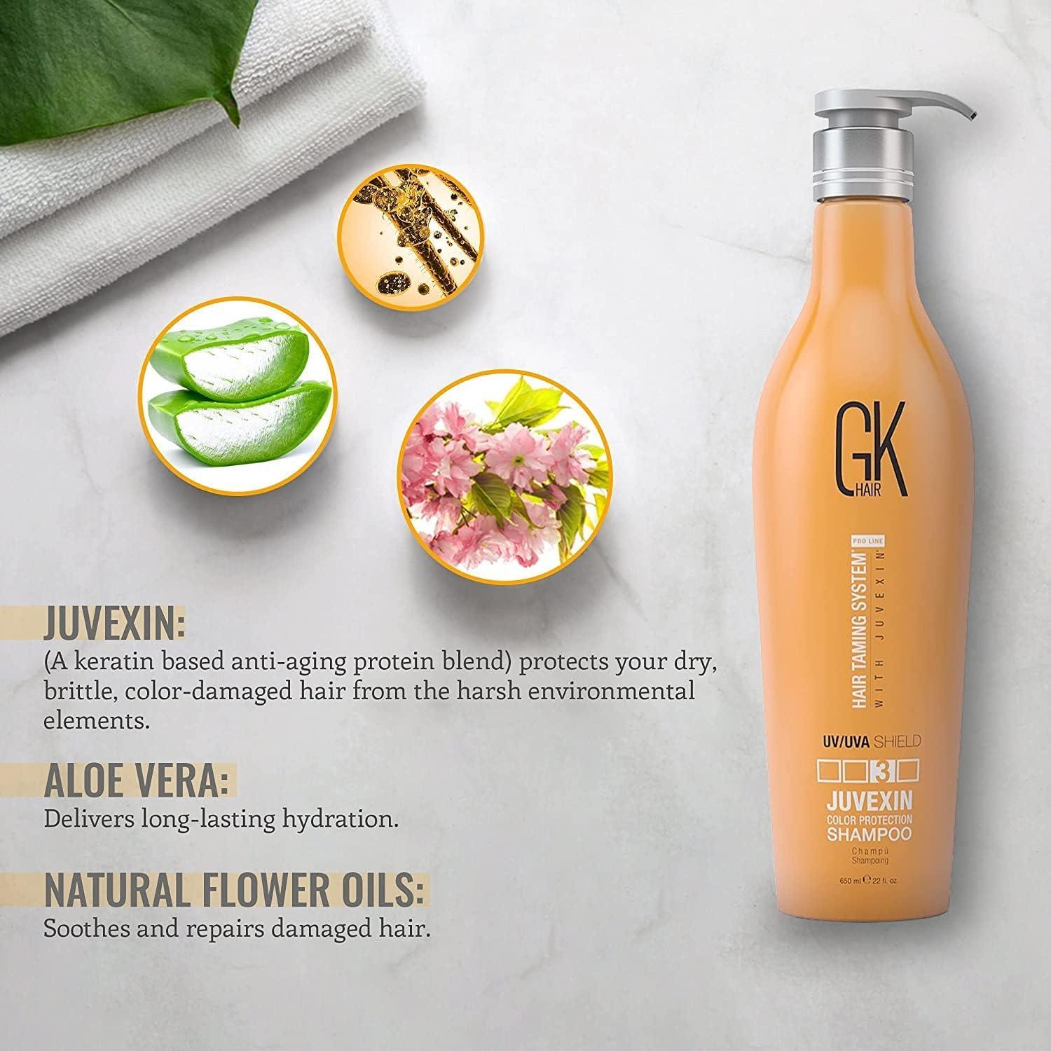 image:imageGK HAIR Shield Shampoo 650ml22oz Color Protection Deep Cleansing for Dry Dull Hair Sulfate Free and Balancing Conditioner 300ml For Dry Damaged Oily and Color Treated Hair