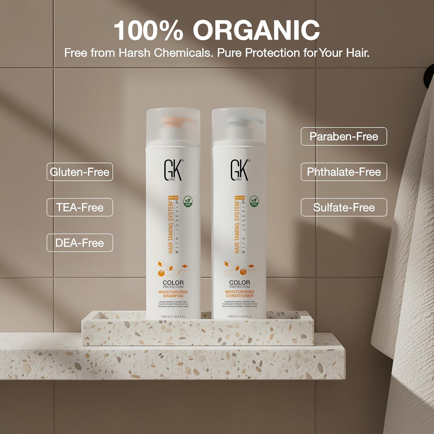 image:imageGK HAIR Travel Size Shampoo Conditioner set Curly Hair Shampoo amp Conditioner For Color Protection Made with Aloe vera Parki Butter Free of Parabens Phthalates Sulfate Free 34 Fl Oz338 Fl Oz
