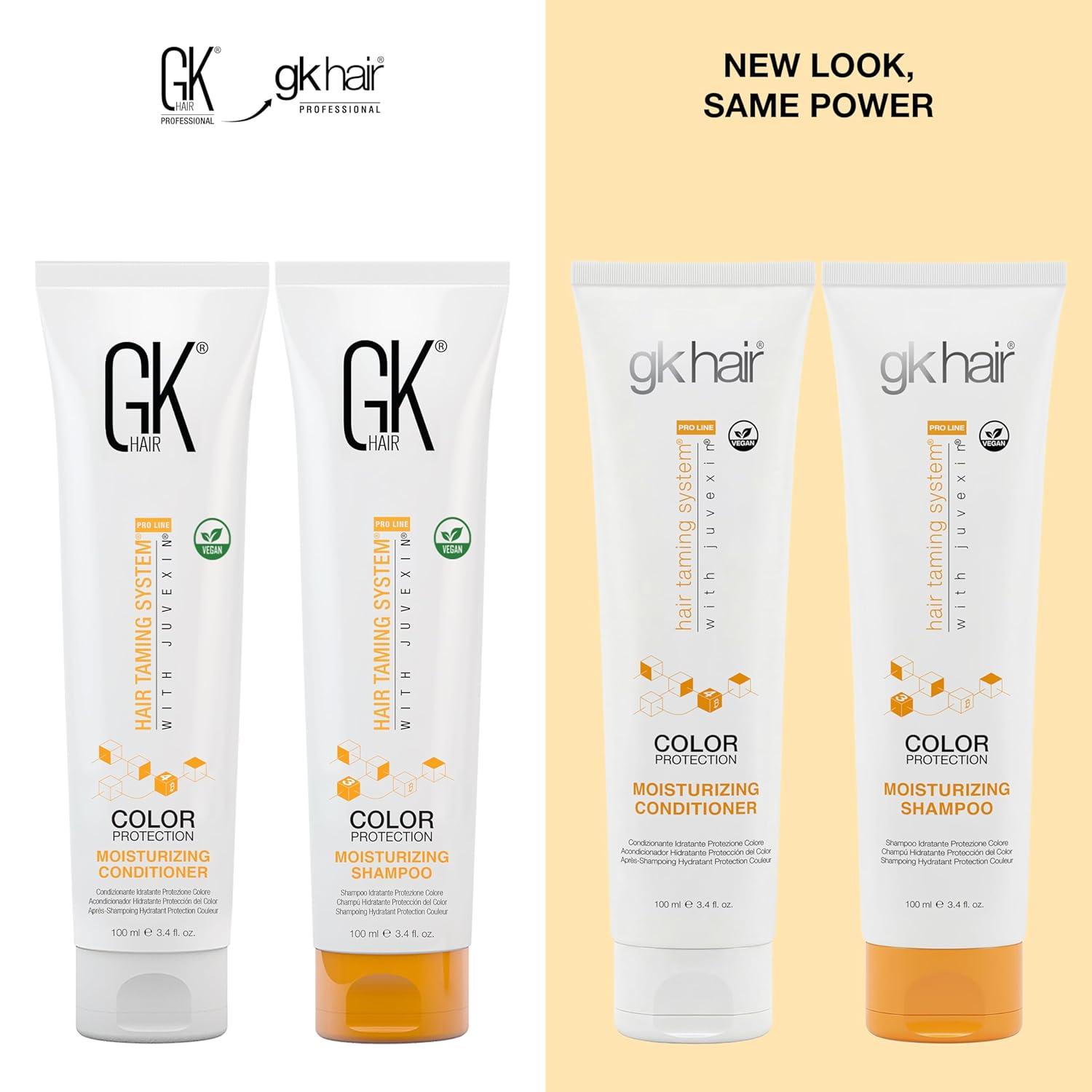image:imageGK HAIR Travel Size Shampoo Conditioner set Curly Hair Shampoo amp Conditioner For Color Protection Made with Aloe vera Parki Butter Free of Parabens Phthalates Sulfate Free 34 Fl Oz34 Fl Oz