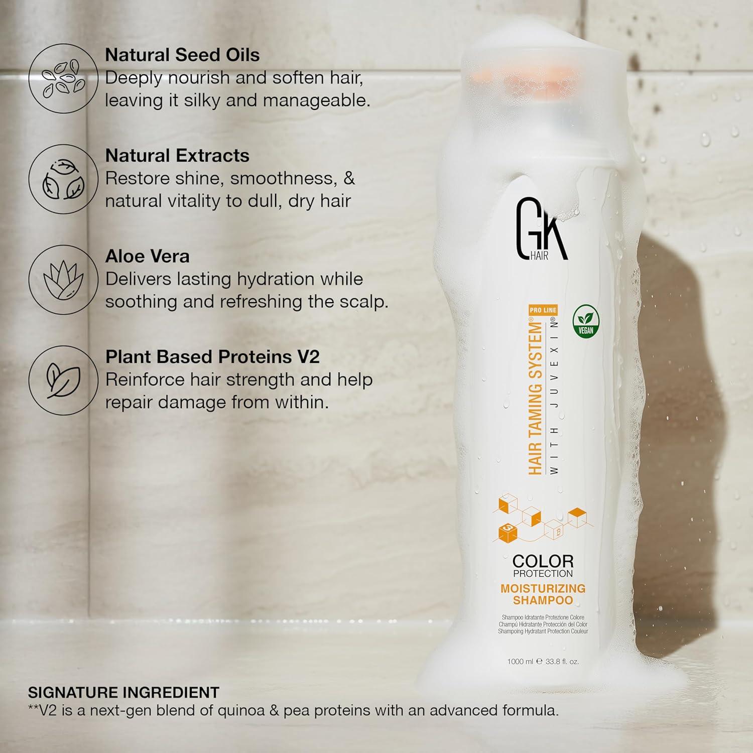 image:imageGK HAIR Travel Size Shampoo Conditioner set Curly Hair Shampoo amp Conditioner For Color Protection Made with Aloe vera Parki Butter Free of Parabens Phthalates Sulfate Free 34 Fl Oz338 Fl Oz