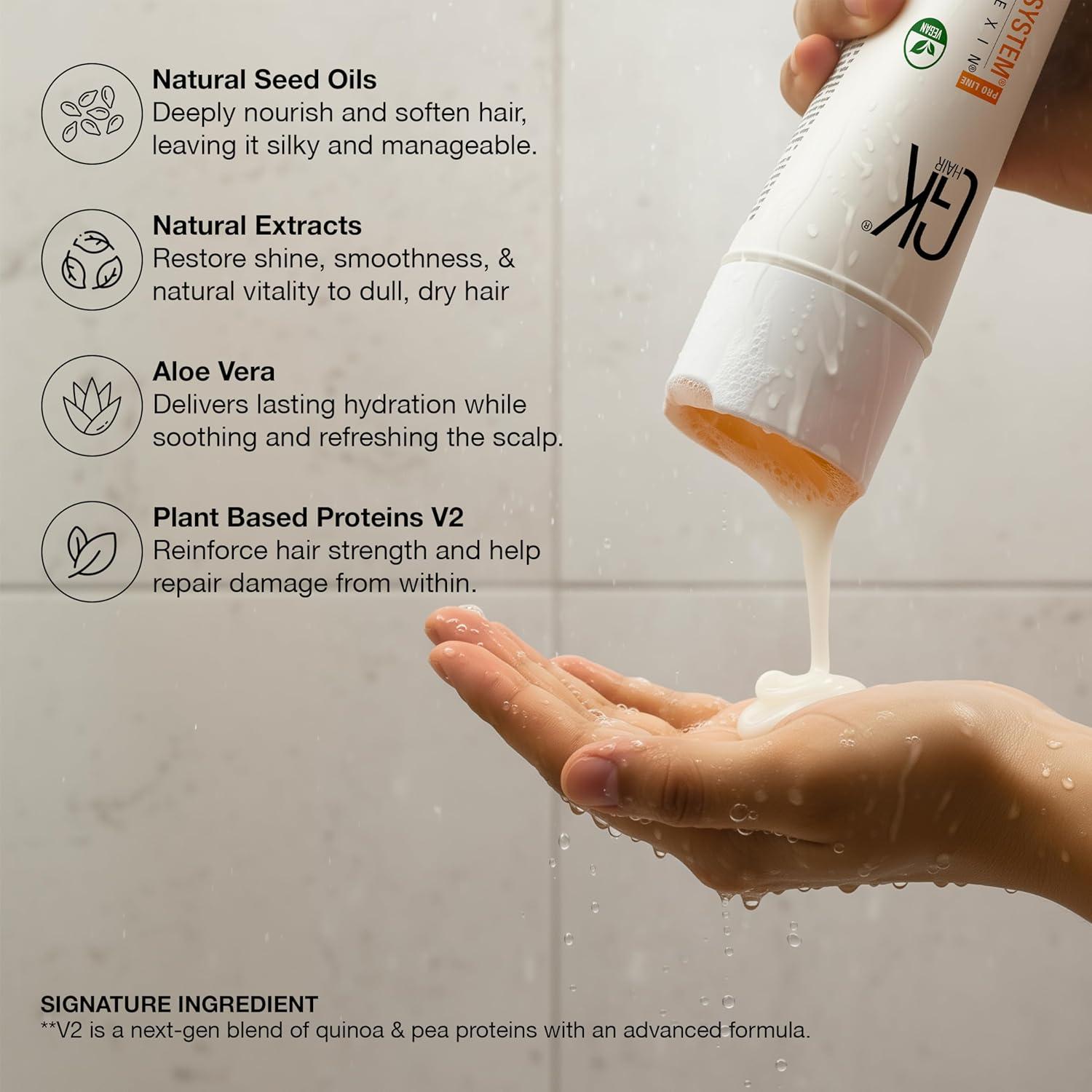 image:imageGK HAIR Travel Size Shampoo Conditioner set Curly Hair Shampoo amp Conditioner For Color Protection Made with Aloe vera Parki Butter Free of Parabens Phthalates Sulfate Free 34 Fl Oz101 Fl Oz