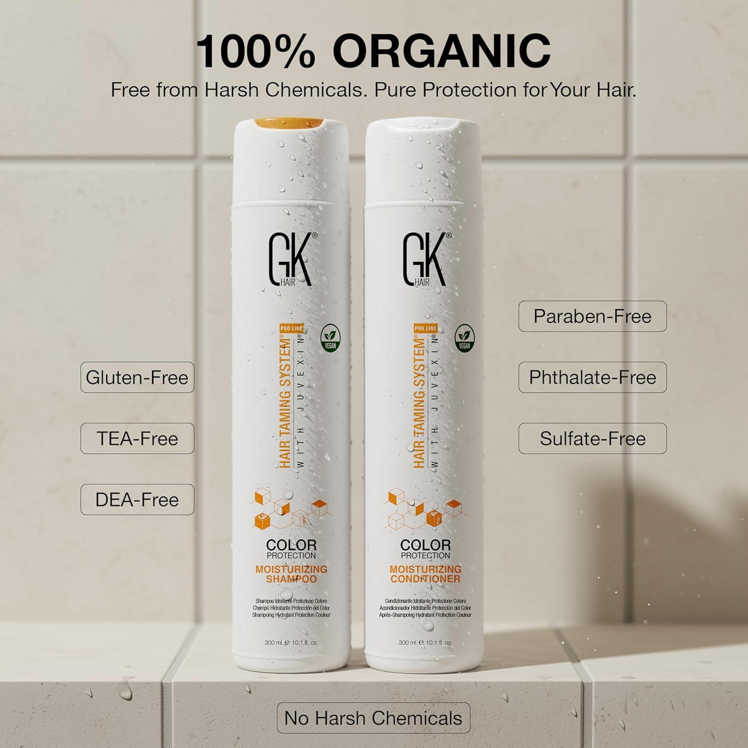 image:imageGK HAIR Travel Size Shampoo Conditioner set Curly Hair Shampoo amp Conditioner For Color Protection Made with Aloe vera Parki Butter Free of Parabens Phthalates Sulfate Free 34 Fl Oz101 Fl Oz