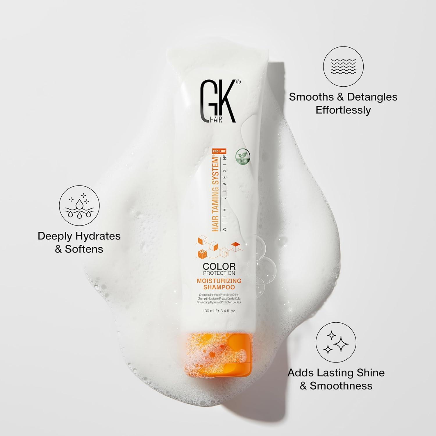 image:imageGK HAIR Travel Size Shampoo Conditioner set Curly Hair Shampoo amp Conditioner For Color Protection Made with Aloe vera Parki Butter Free of Parabens Phthalates Sulfate Free 34 Fl Oz34 Fl Oz