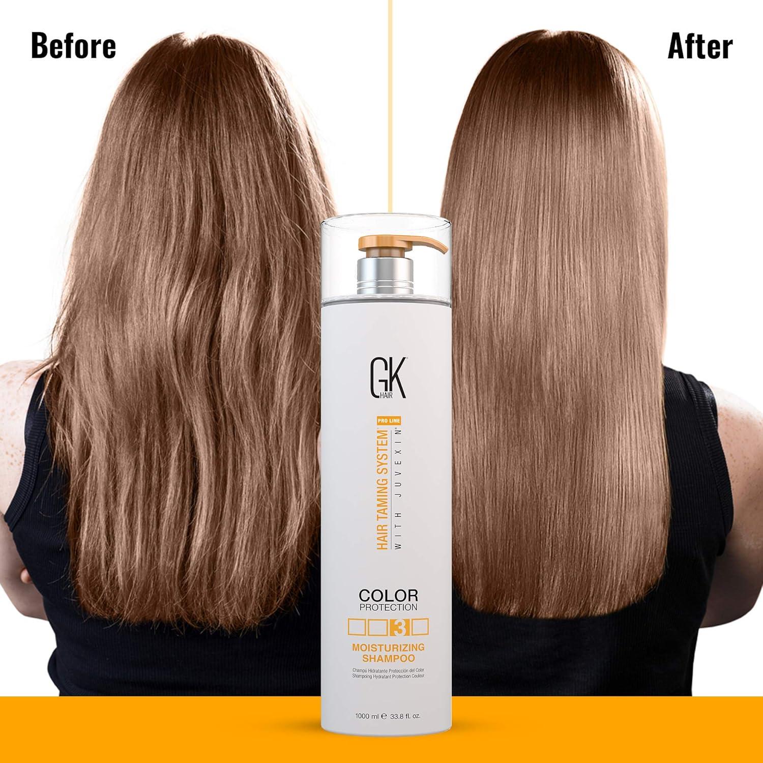 image:imageGK Hair Global Keratin Balancing Shampoo and Conditioner Set 1000ml Moisturizing Shampoo for Color Treated Dry Damage Curly Frizzy Thinning 1000ml