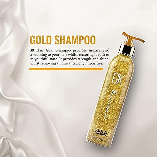 image:imageGK Hair Global Keratin Gold Shampoo 250ml With Free Moisturizing Conditioner 10ml For Hair Moisturizing Shine And Protection With Argan Oil Shea Butter Natural Oils