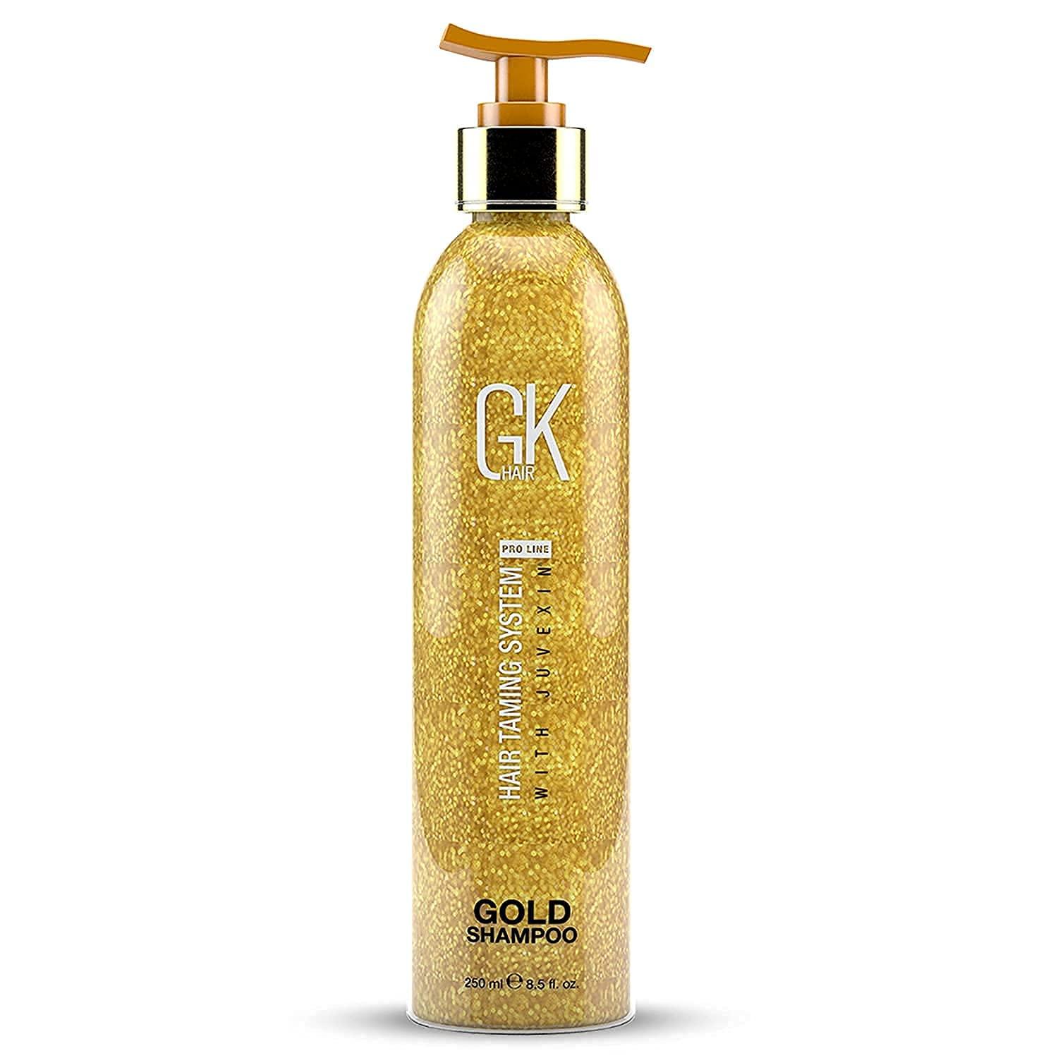 image:imageGK Hair Global Keratin Gold Shampoo 250ml With Free Moisturizing Conditioner 10ml For Hair Moisturizing Shine And Protection With Argan Oil Shea Butter Natural Oils