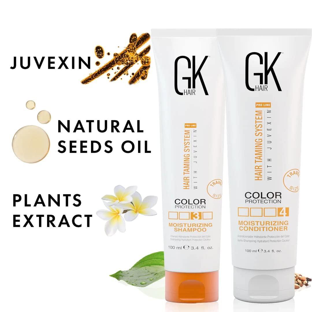 image:imageGK Hair Global Keratin Moisturizing Shampoo and Conditioner Set 100ml I Leave in Conditioner Spray 120ml4 fl oz I Organic Argan Oil Hair Serum For Frizz Control Dry Damage Hair Repair 10ml