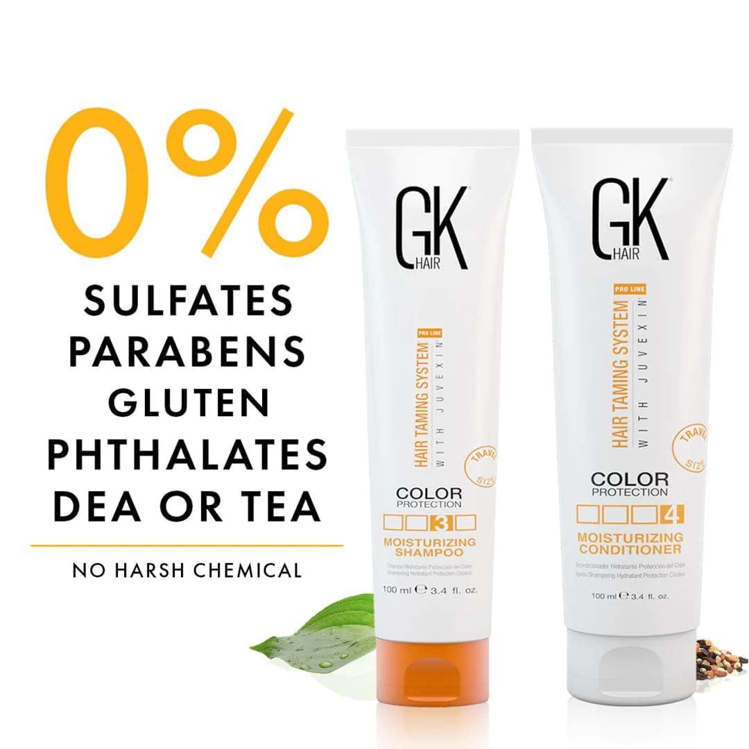 image:imageGK Hair Global Keratin Moisturizing Shampoo and Conditioner Set 100ml I Leave in Conditioner Spray 120ml4 fl oz I Organic Argan Oil Hair Serum For Frizz Control Dry Damage Hair Repair 10ml