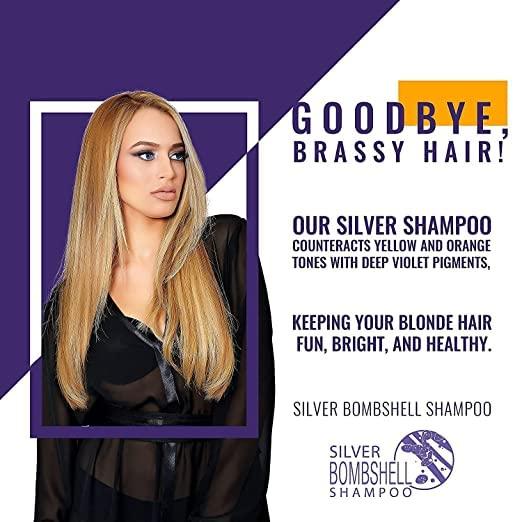 image:imageGK Hair Global Keratin Silver Bombshell Purple Shampoo 280ml For Blonde Platinum Ash Silver amp Gray Hair Moisturizes Dry amp Damaged Removes Yellow Brassy Tones
