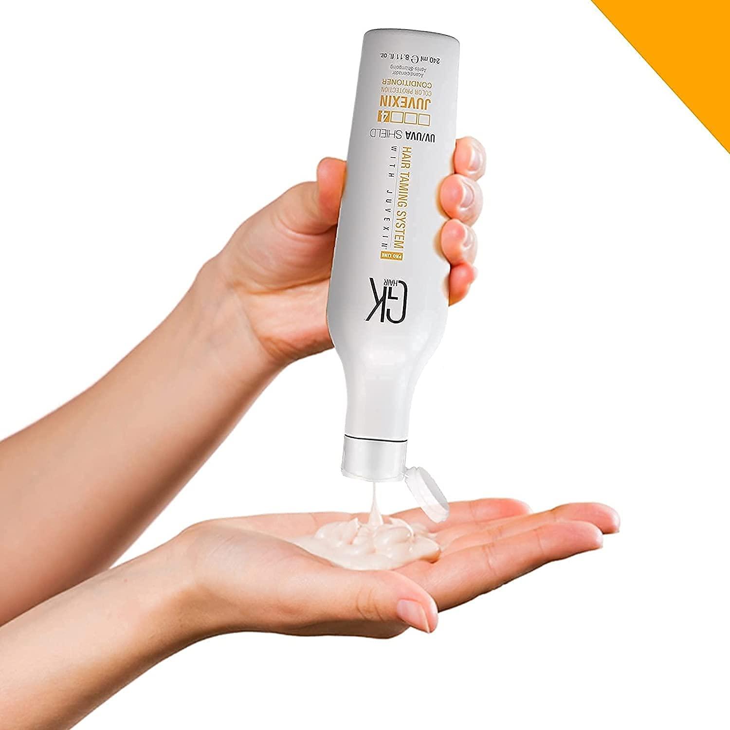 image:imageGK Hair Global Keratin UV Color Shield Conditioner 240 ml Leave in Cream 10ml Sun Heat Protection For Color Treated Dry Damage Frizzy Hair Sulfate Free