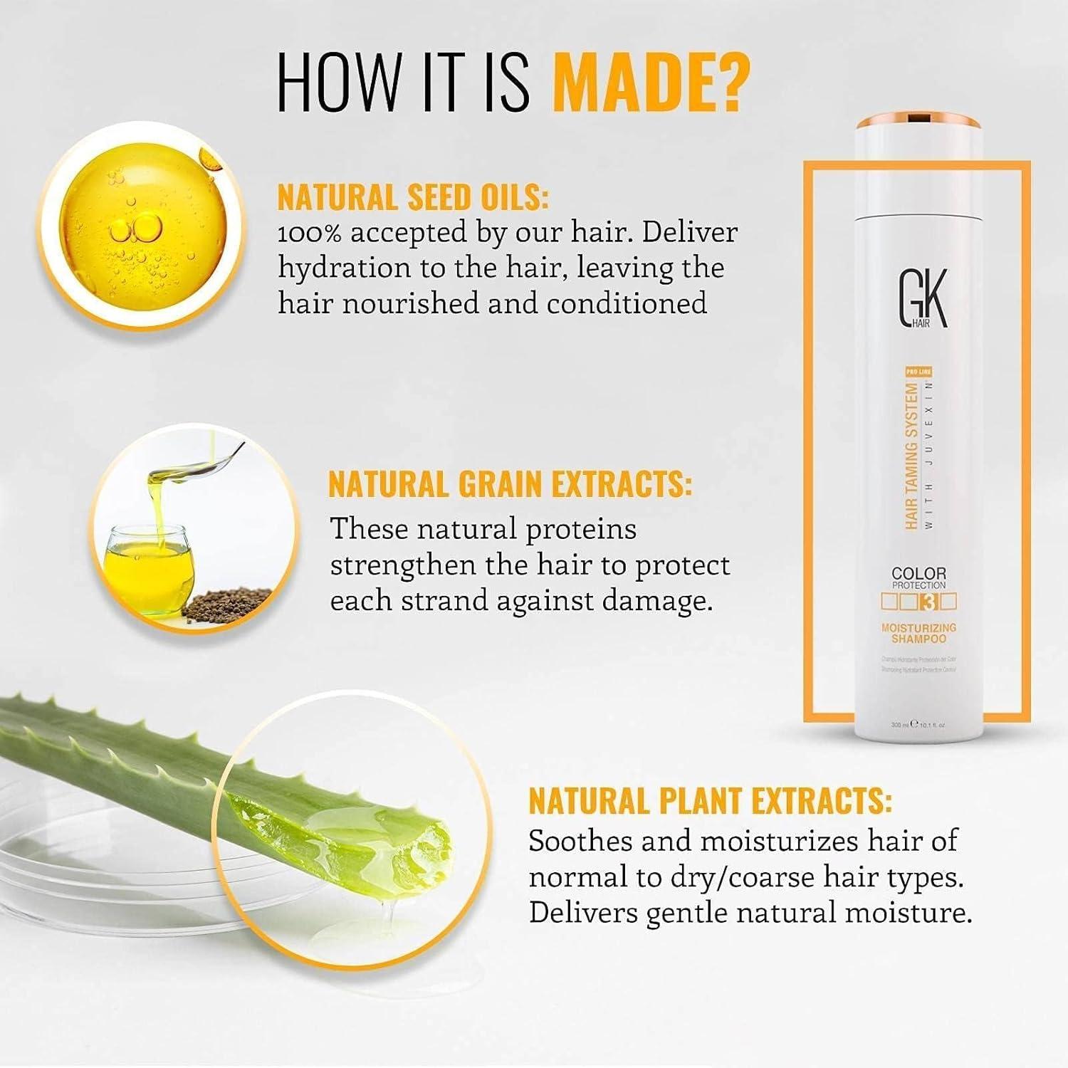 image:imageGK Hair Keratin Color Shield amp Moisturizing Care Set Shampoo and Conditioner Duo for Ultimate Hair Protection and Hydration Sulfate and Paraben Free