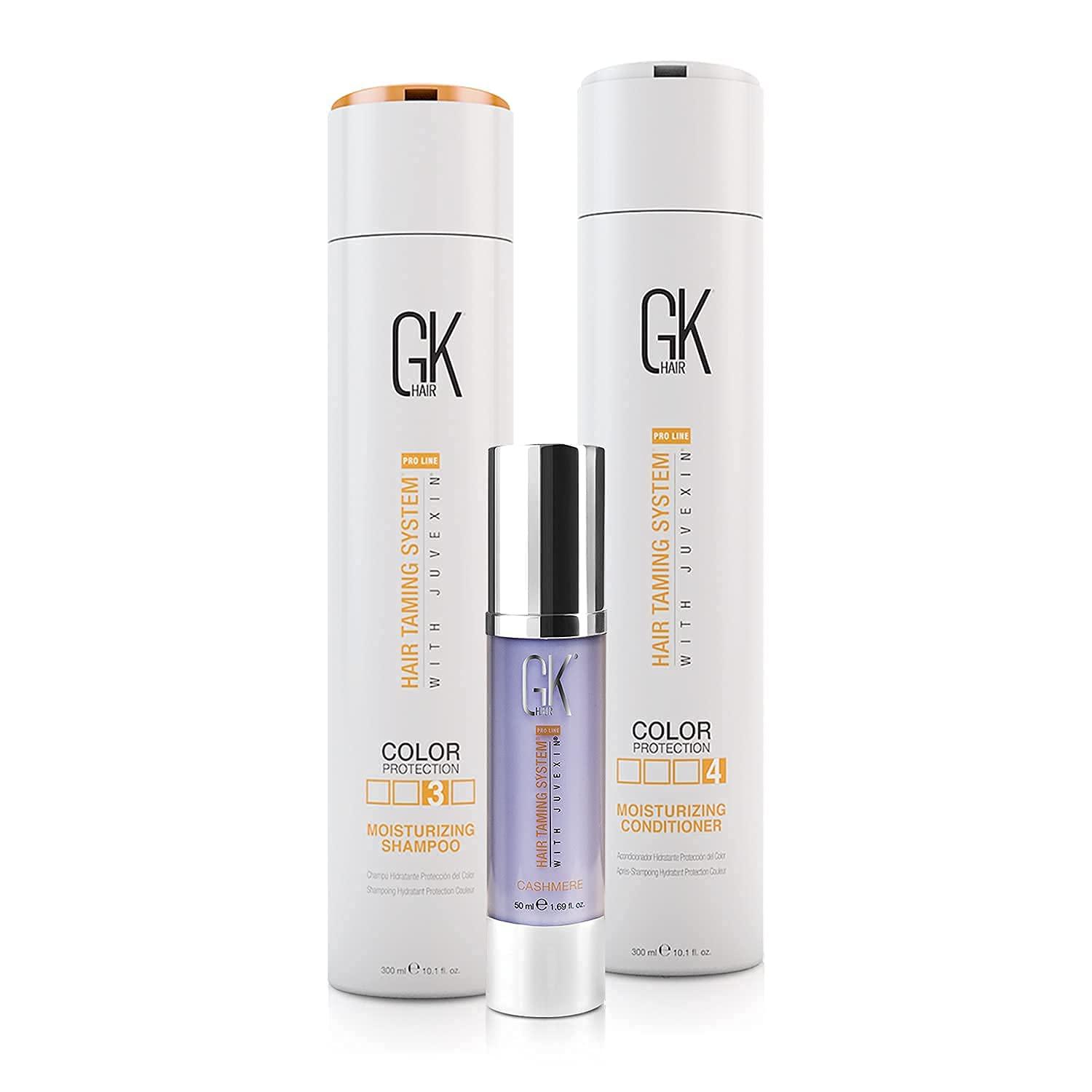 image:imageGK Hair Moisturizing Shampoo and Conditioner Set of 300ml with Cashmere Hair Cream for Dry Curly Thick Frizzy Damage Unmanageable Hair