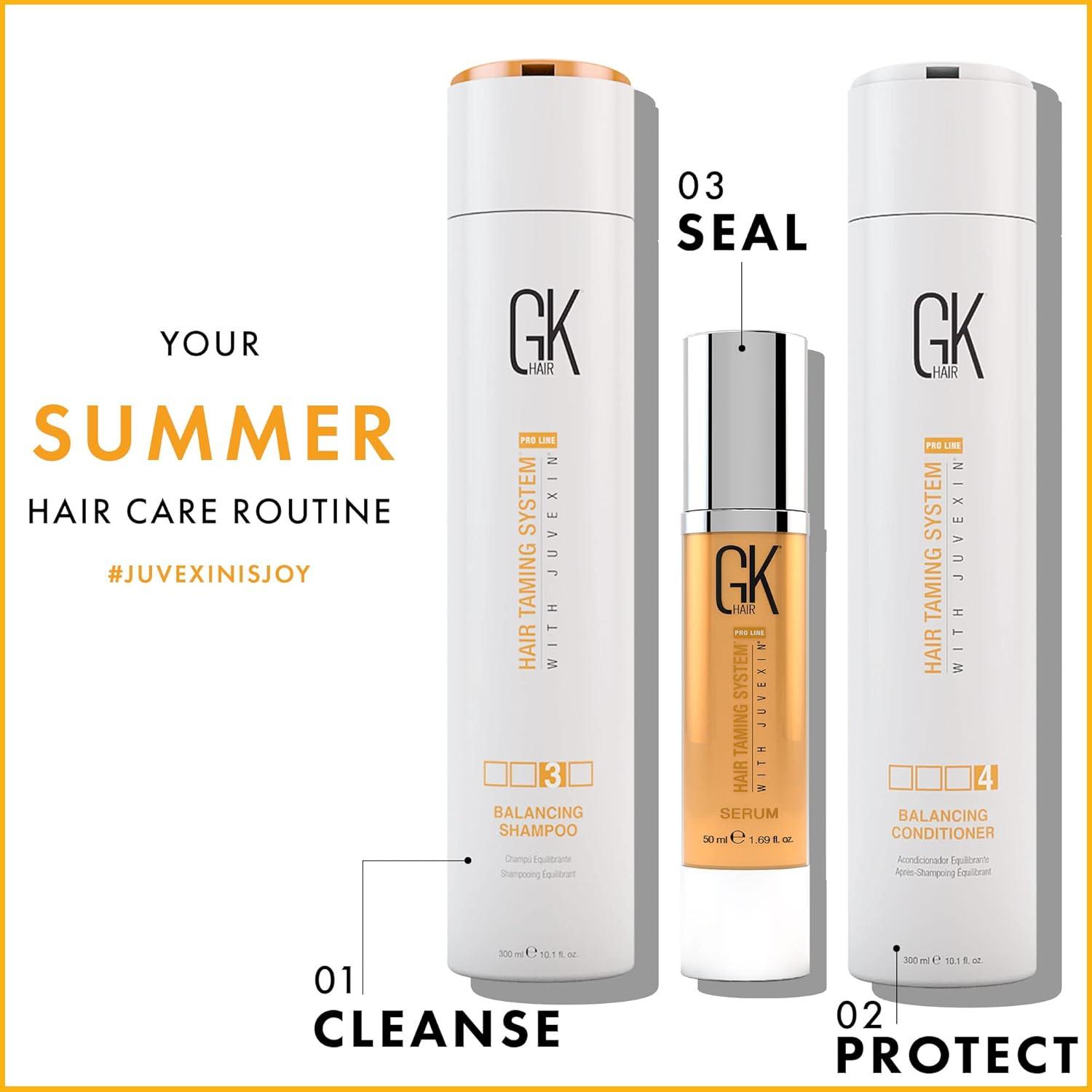 image:imageGk Balancing Shampoo And Conditioner 300ml I With Gk Argan Oil Serum 50ml I For Oily Scalp Restores Natural Hair Oil amp Scalp pH Level For Smoother amp Shinier Hair With 100 Natural Keratin