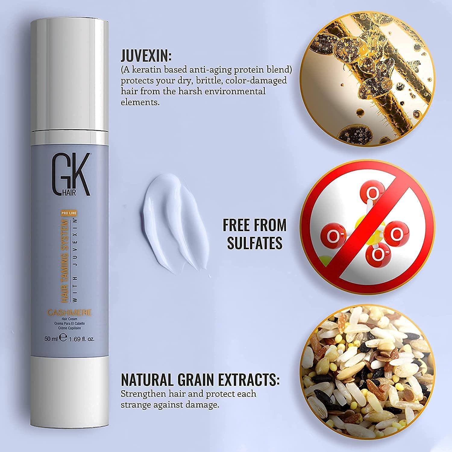 image:imageGlobal Keratin GK Hair Moisturizing Shampoo amp Conditioner 101 floz300ml Serum 50ml Cashmere 50ml