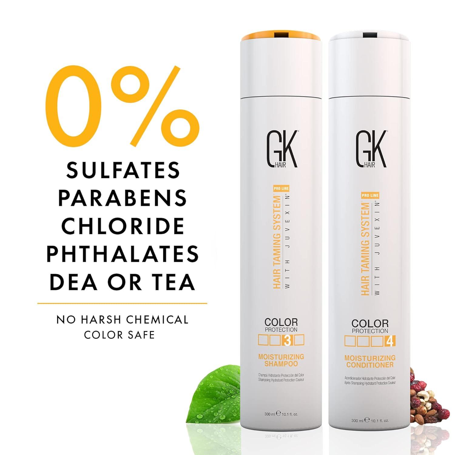 image:imageGlobal Keratin GK Hair Moisturizing Shampoo and Conditioner 300ml Set I Organic Argan 10ml Oil Hair Serum I Deep Conditioner Masque 200g75oz