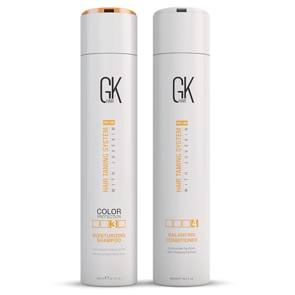 image:imageGK HAIR Balancing Conditioner and Moisturizing Shampoo 300ml for Color Treated Dry Damaged Curly Frizzy and Thinning Hair