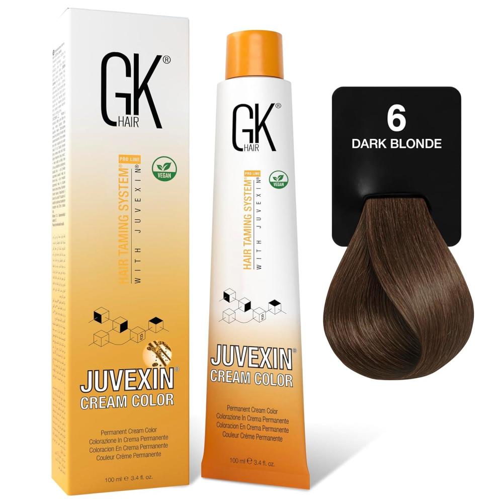 image:imageGK HAIR Color Cream 90 Natural Very Light Blonde 100 Grey Coverage Semi Demi or Permanent Results 810 Vol Semi 203040 Vol Permanent Salon Quality Hair Dye For Women amp Men 34 OzNatural 6 Dark Blonde