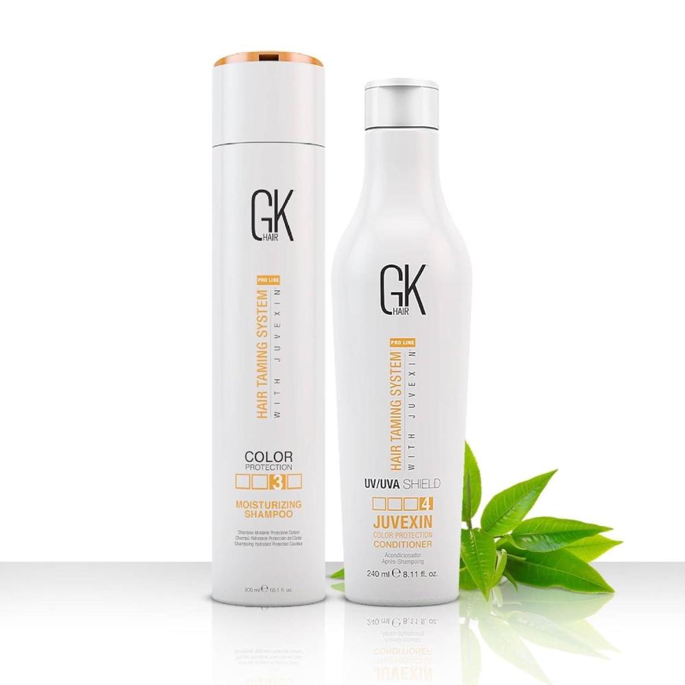 image:imageGK HAIR Color Protection Moisturizing Shampoo and Shield Conditioner Combo with no Sulfate and Paraben for Colour Treated Fizzy Oily Dry and Damaged Hairs