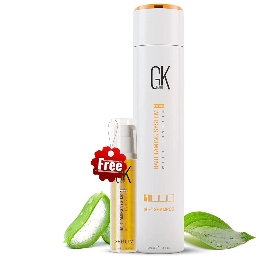 image:imageGK HAIR Global Keratin 100 Organic Argan Oil Anti Frizz Serum 10 ML pH PreTreatment Clarifying Shampoo 300 ML