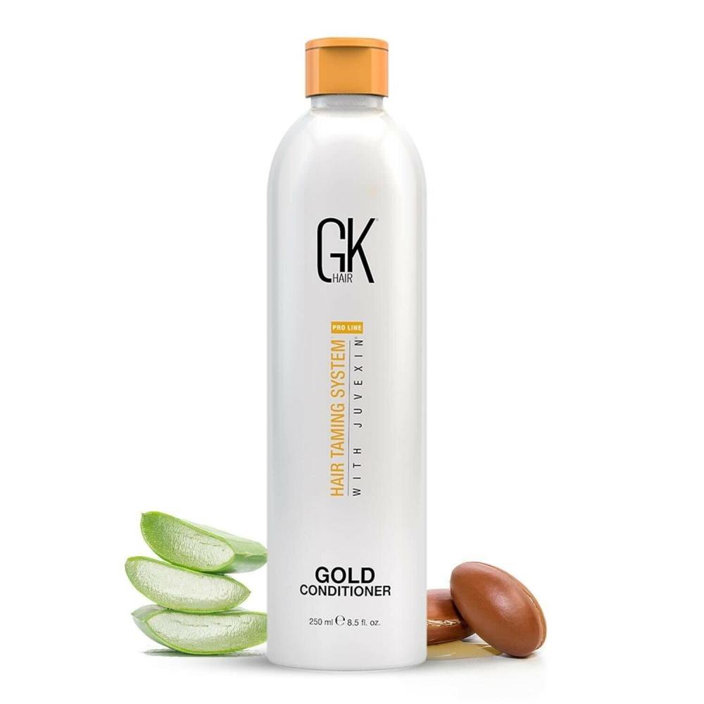 image:imageGK HAIR Global Keratin Gold Conditioner 85 Fl Oz250ml Hair Moisturizing Shine and Protection With Argan Oil Shea Butter Natural Oils All Hair Types