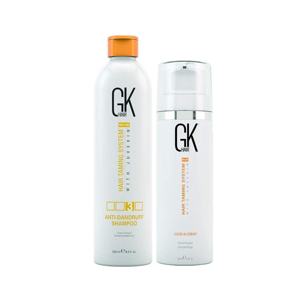 image:imageGK HAIR Global Keratin Leave in Conditioner Cream 130ml  Anti Dandruff Shampoo  Hair Deep Cleansing and Impurities 250ml